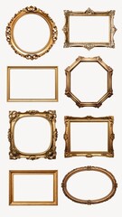 Vintage picture frame element set