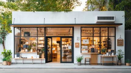 Modern, minimalist store front