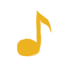 Obraz premium golden music note