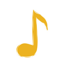 Obraz premium golden music note