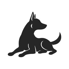 Dog icon template. Detailed image. Pet emblem, dog illustration, dog portrait, guard dog