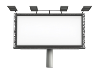 A realistic street billboard mockup with a clean design. transparent PNG