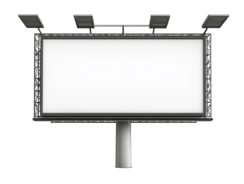 A realistic street billboard mockup with a clean design. transparent PNG