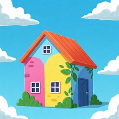 Fototapeta premium house on the hill