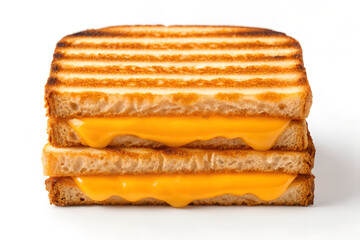 Fototapeta premium A double grilled cheese sandwich with melted cheese oozing out
