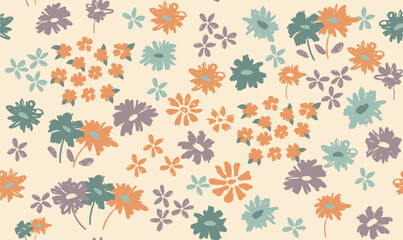Floral background for textile, swimsuit, wallpaper, pattern covers, surface, gift wrap.	
