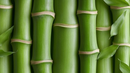Obraz premium Green Bamboo Background, Bamboo Texture, Seamless Pattern, Green Bamboo Wallpaper, Oriental Design