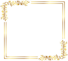 Gold Floral Border