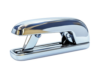 Isolated Chrome Stapler Side View