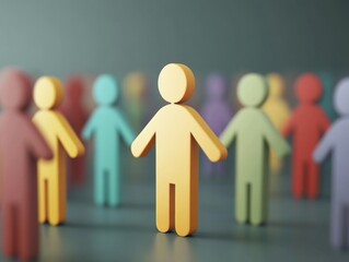 We All Matter. 3D Illustration of Importance and Value of People