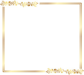 Gold Floral Border