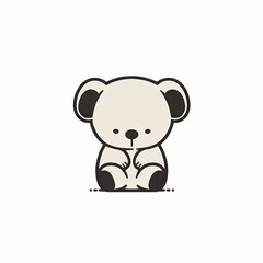 Fototapeta premium Koala Animal stencil cartoon toy.