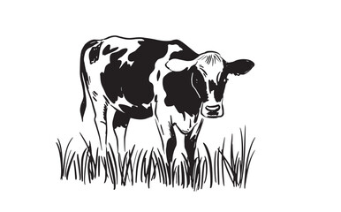 cow on the grass