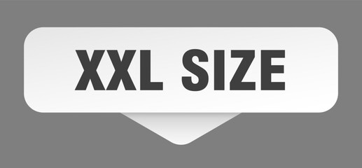 xxl size sticker. xxl size sign isolated on gray background