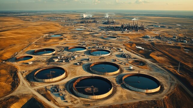 Williston: Aerial View of Crude Oil Production in North Dakota's Bakken Oil Fields