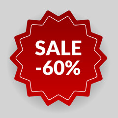 Corner or ribbons icon. Product red banner, price shopping tag. Promotion sale badge, special offer sticker. Discount and price offer concept. sticker template