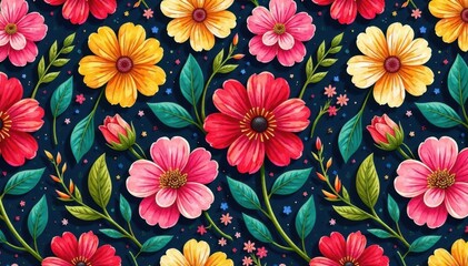 Intricate floral textile design, repeating seamlessly , vintage, home decor, fabric