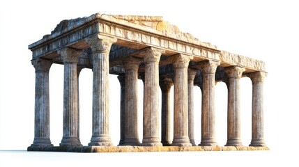 Naklejka premium Ancient Stone Ruin Temple Structure - Majestic Historical Landmark