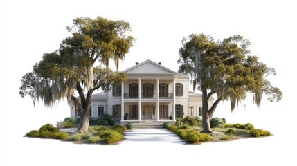 Majestic Southern Plantation Home - Architectural Beauty