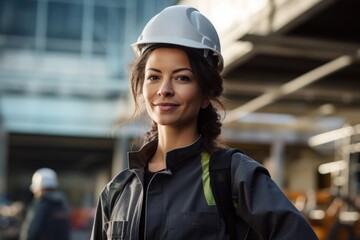 Obraz premium Hardhat helmet female adult.