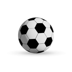 Soccer ball isolated on white background. 3D realistic football vector illustration.