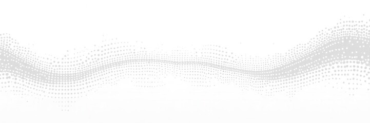 Abstract halftone background with wavy surface made of gray dots on white,  dots,  creative