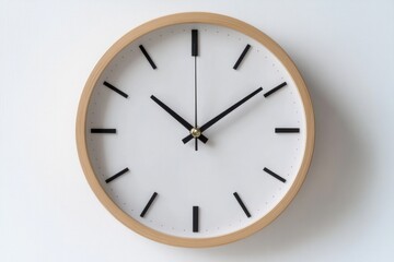 Modern clock design features minimalistic style and natural wood
