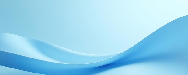 Obraz premium Abstract light blue background with smooth curves and soft wavy backdrop, ideal for digital design projects, Abstract, texture