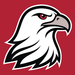 Obraz premium Fierce Eagle Head Mascot Vector Logo Design