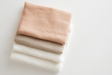 Soft fabric folds in muted tones create calming aesthetic for de