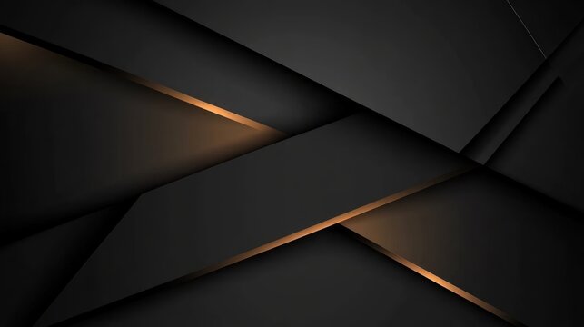 Abstract dark gray and gold geometric background