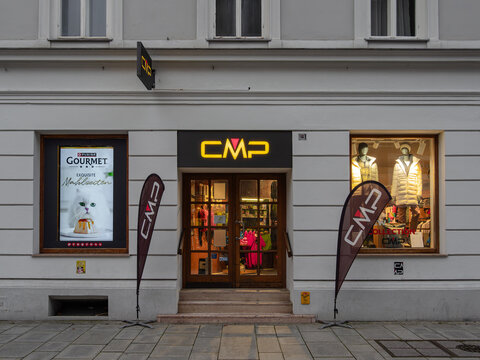Salzburg, Austria - October 24, 2024: CMP Store is a retail outlet for the popular Italian sportswear 