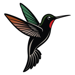 Obraz premium Colorful Hummingbird Vector Illustration