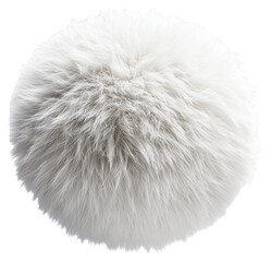PNG Fluffy white ball resembling fur texture
