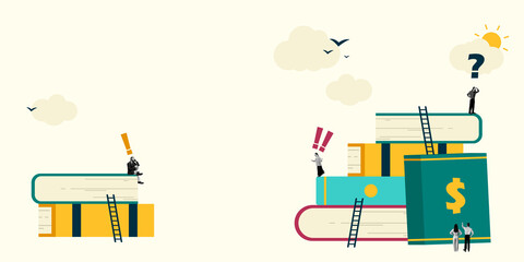 Abstract Business Concepts. People Working. Flat Vector Illustration. Creative Design.