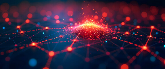 Energy demand response strategy for managing high peak load stability. Abstract Digital Network Visualization with Graph and Demand Dynamics