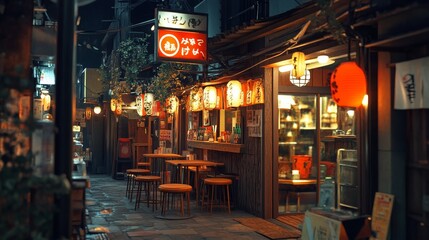 japanese izakaya front view of the restaurant