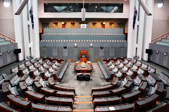 The House of Representatives of the Australian Parliament House in Canberra, ACT.