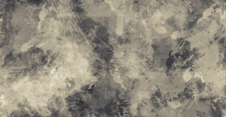 Grayscale color abstract watercolor splashes background
