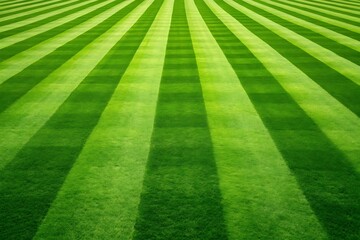 A perfectly manicured lawn stretches to the horizon, showcasing vibrant green stripes under the sunlight's gentle caress.