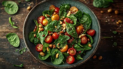 Fresh Spinach and Tomato Salad