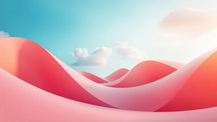 Abstract Pink Waves