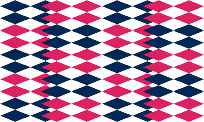 Obraz premium seamless geometric pattern, Seamless geometric diamond pattern in two tone, blue and pink diamond checkerboard, chessboard seamless Repeat seamless pattern design for fabric printing or background