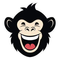 Naklejka premium Fierce Monkey Head Mascot Logo Design