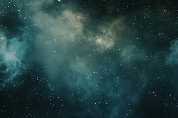 Naklejka premium Space-Themed Background with Stars, Planets, and a Distant Galaxy