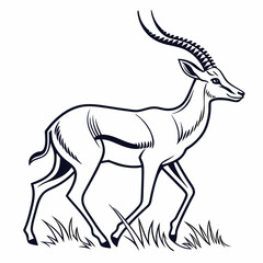 impala silhouette icon vector