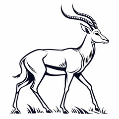 impala silhouette icon vector