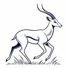 impala silhouette icon vector