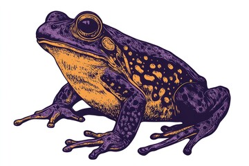 Fototapeta premium A frog illustration amphibian wildlife.