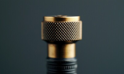 Golden textured knob with diamond knurling detail offers a tactile, luxurious aesthetic with intricate patterns.
